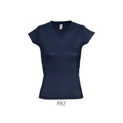 Tshirt Femme Moon col V -