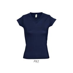 Tshirt Femme Moon col V -