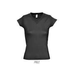 Tshirt Femme Moon col V -
