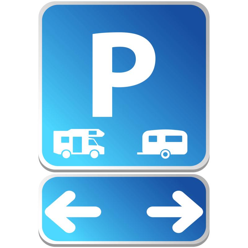 PARKING CC et Caravanes avec flèches G & D - PARKING CC et Caravanes avec flèches G & D -