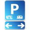 PARKING CC et Caravanes avec flèches G & D -  