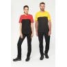 T-shirt bicolore écoresponsable manches courtes unisexe -  