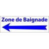 Flêche zone de baignade -  