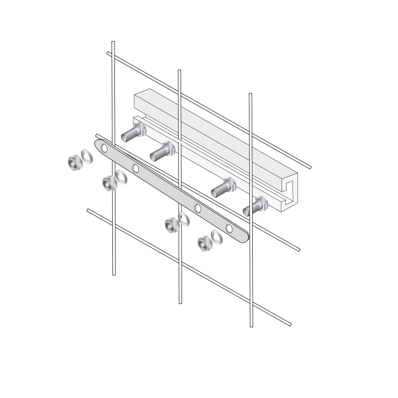 Kit Fixation Panneaux sur Grillage - Kit Fixation Panneaux sur Grillage -