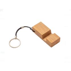 Porte-clés rectangulaire en bambou -  