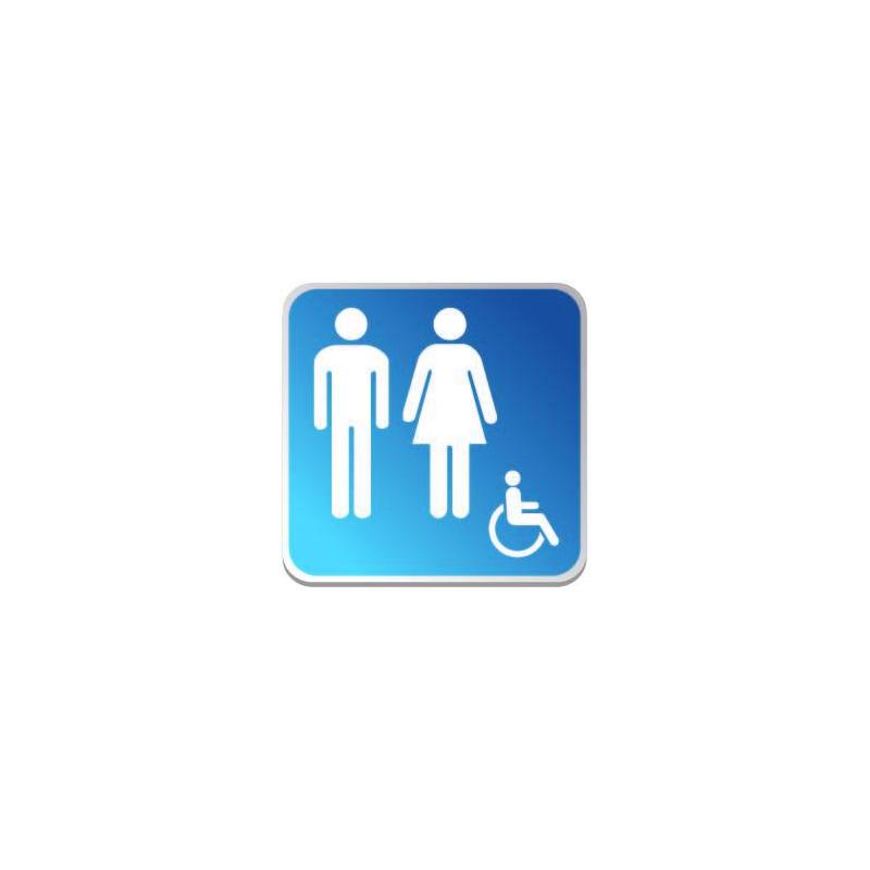 Logo Sanitaire Homme Femme Handicapé Couleur (PMR) - Logo Sanitaire Homme Femme Handicapé Couleur (PMR) -