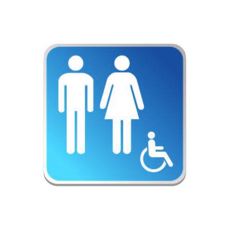 Logo Sanitaire Homme Femme Handicapé Couleur (PMR)