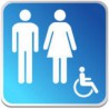 Logo Sanitaire Homme Femme Handicapé Couleur (PMR)