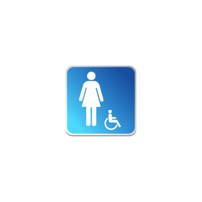 Logo Sanitaire Femme Handicapé Couleur (PMR) -  