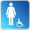Logo Sanitaire Femme Handicapé Couleur (PMR) -  