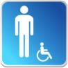 Logo Sanitaire Homme Handicapé Couleur (PMR) -  