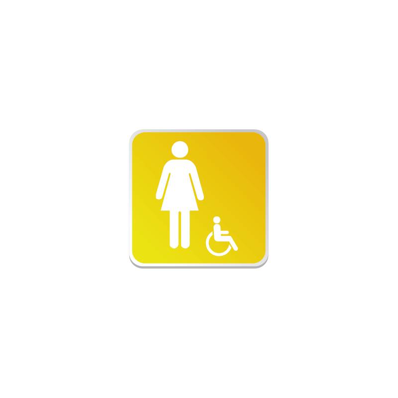 Logo Sanitaire Femme Handicapé Couleur (PMR)