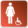 Logo Sanitaire Femme Handicapé Couleur (PMR) -  