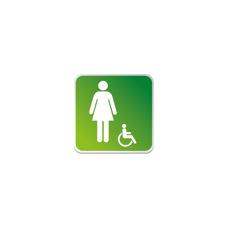 Logo Sanitaire Femme Handicapé Couleur (PMR) -  