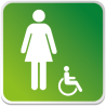 Logo Sanitaire Femme Handicapé Couleur (PMR) -  