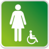 Logo Sanitaire Femme Handicapé Couleur (PMR)