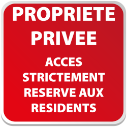 Panneau PROPRIETE PRIVEE 25x25 -  