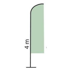 Drapeau Mat alu 4m voile 3.30x0.7m sans pied -  