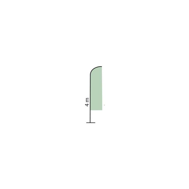 Drapeau Mat alu 4m voile 3.30x0.7m sans pied -  
