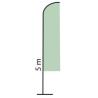 Drapeau Mat alu 5m voile 3.50x0.85m sans pied -  