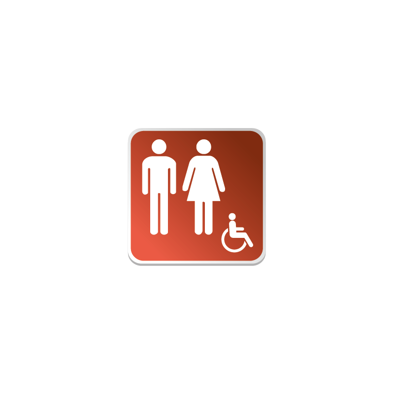 Logo Sanitaire Homme Femme Handicapé Couleur (PMR) - Logo Sanitaire Homme Femme Handicapé Couleur (PMR) -