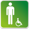 Logo Sanitaire Homme Handicapé Couleur (PMR) -  