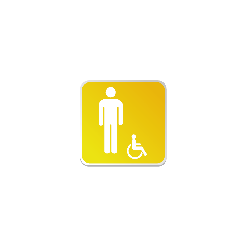 Logo Sanitaire Homme Handicapé Couleur (PMR) - Logo Sanitaire Homme Handicapé Couleur (PMR) -