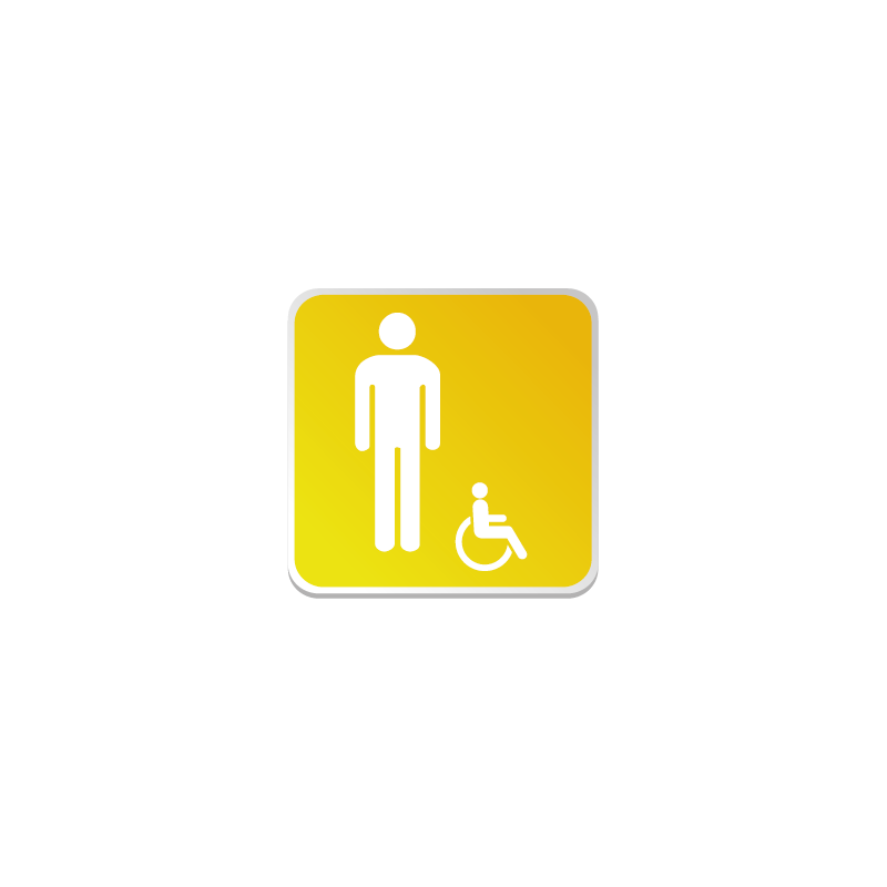 Logo Sanitaire Homme Handicapé Couleur (PMR)