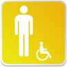 Logo Sanitaire Homme Handicapé Couleur (PMR) -  