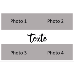 Carte Postale Modèle 1 - 4 images + texte - les 8 -  