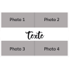 Carte Postale Modèle 1 - 4 images + texte - les 8 -  