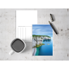 Carte Postale Modèle 4 - 1 image Portrait + texte - les 8 -  