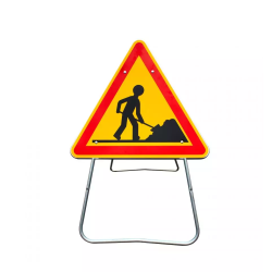 Panneau sur pied Attention Travaux AK5 700mm -  