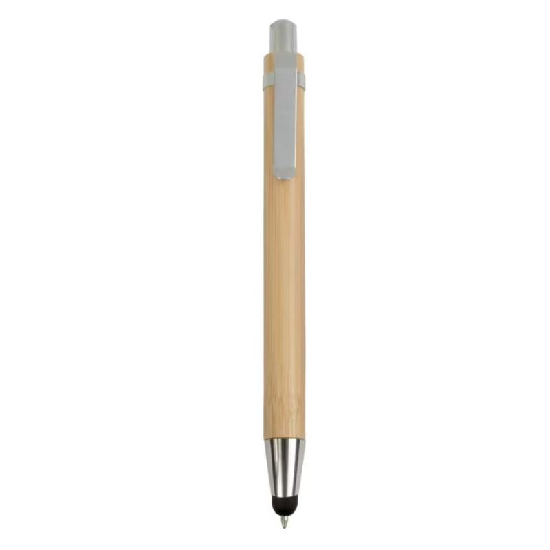 Stylo en bambou gravé 1 face -  