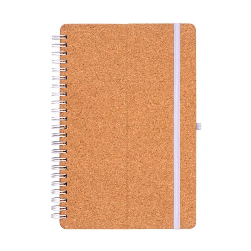 Carnet à anneaux en liège Gravure laser couverture -  