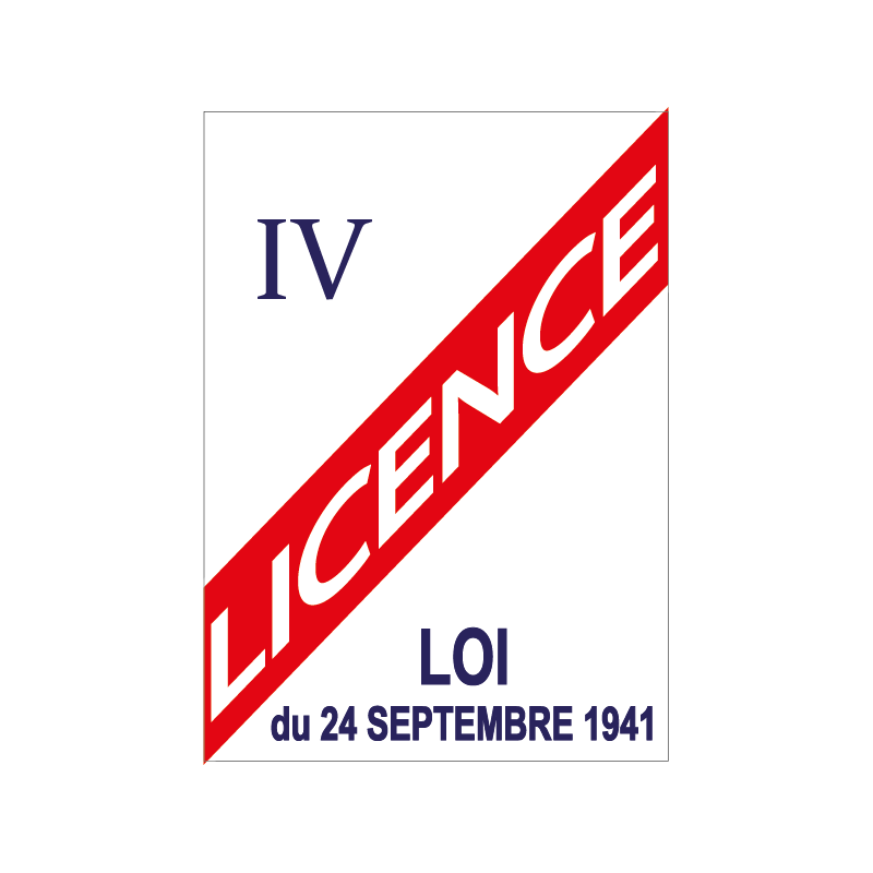 Licence 4 Sticker