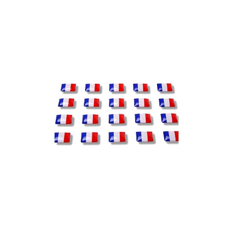Drapeau France Doming pour Badge Alu line 38 -  