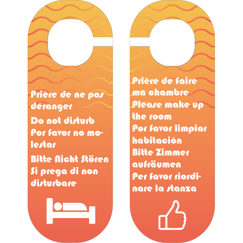 Cravate de Porte Ne pas déranger recto verso personnalisable - Cravate de Porte Ne pas déranger recto verso personnalisable -