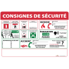 Consignes de Sécurité Chambre Hôtel 450x300 mm -