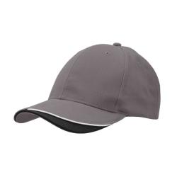 Casquette 5 panneaux bicolore Badge imprimé cousu -  