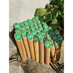 Poteau Cylindrique Pin + Numéro -  