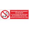 Sticker Lit superposé interdit - 6 ans -