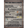 Vous êtes dans la Nature fond bois gris -  