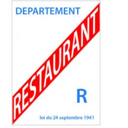Licence Restaurant Sticker