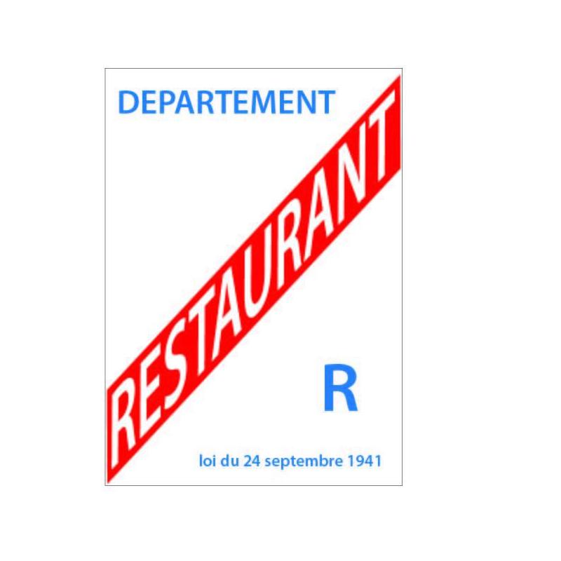 Licence Restaurant Sticker -  