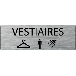 Logo Porte 300 x 100 mm Vestiaire Douche Homme -  