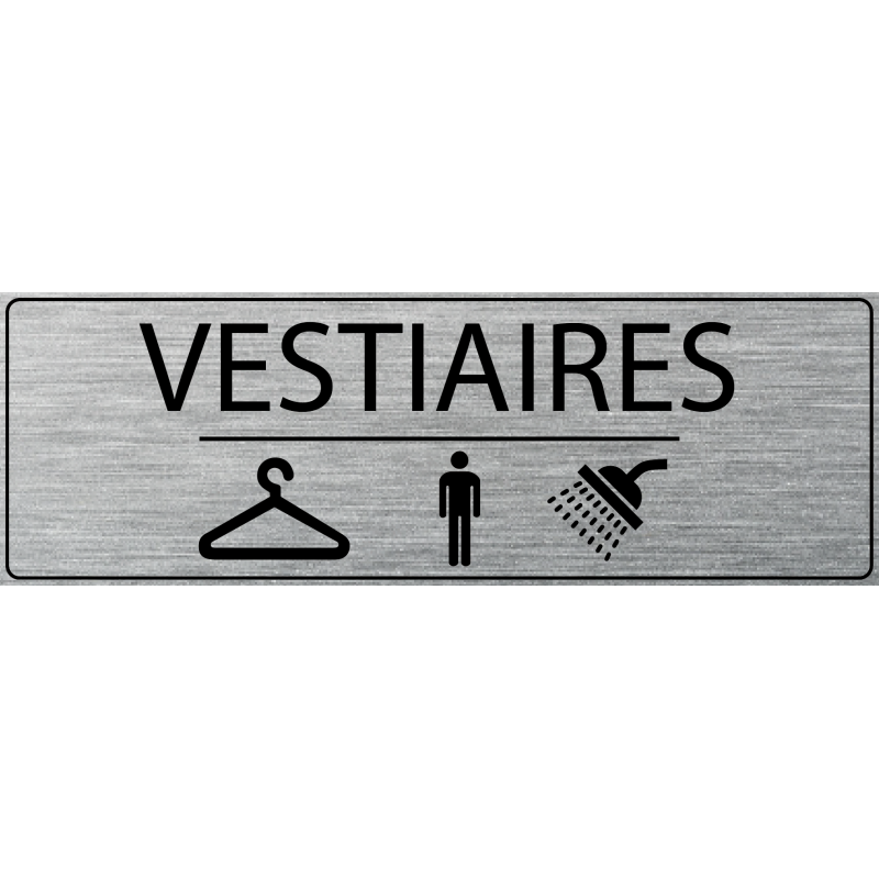 Logo Porte 300 x 100 mm Vestiaire Douche Homme -  