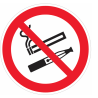 Interdiction de Fumer/vapoter Sticker Diam 10 -  