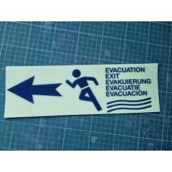 FLECHE PVC 3mm INNONDATION PHOTOLUMINESCENTE -