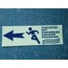 FLECHE PVC 3mm INNONDATION PHOTOLUMINESCENTE -